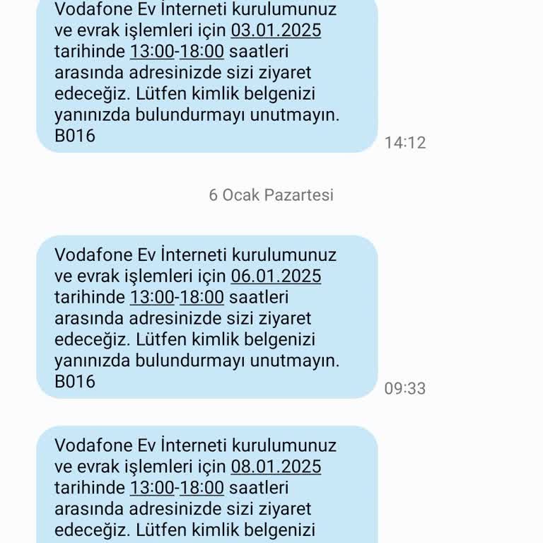 Vodafone Ev İnternet Başvuru Sürecinde Yaşanan Randevu Sorunları