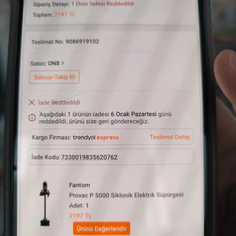 Trendyol İade Sürecinde Hayal Kırıklığı
