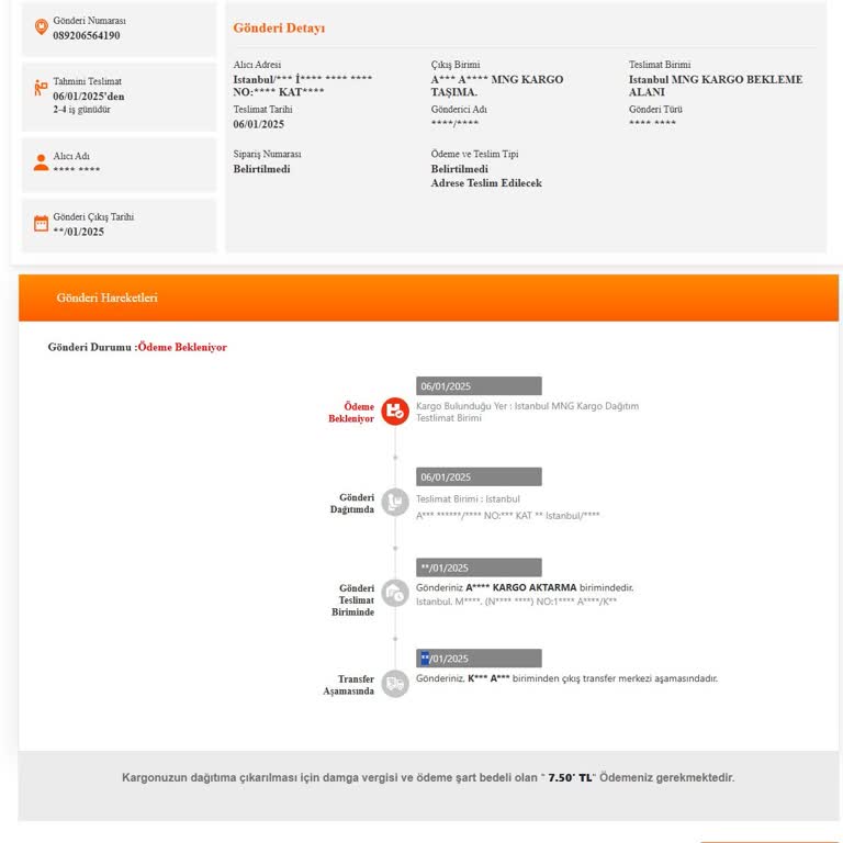 MNG Kargo Ücreti Ve Bilgilendirme Sorunu!