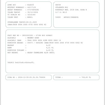 EFT İle Sipariş Verdim, Bilgi Gelmedi