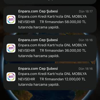 Enpara Kredi Kartımdan İznim Dışında Yapılan Yüksek Tutar Çekimi