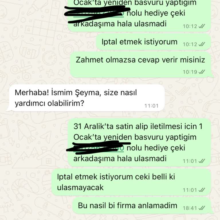 Hediye Çeki Teslim Edilemiyor Ve Müşteri Hizmetleri Yanıt Vermiyor