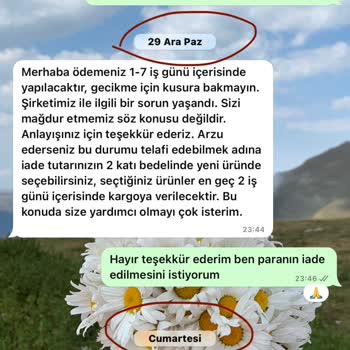 Yanlış Ürün Ve Geciken Para İadesi Sorunu