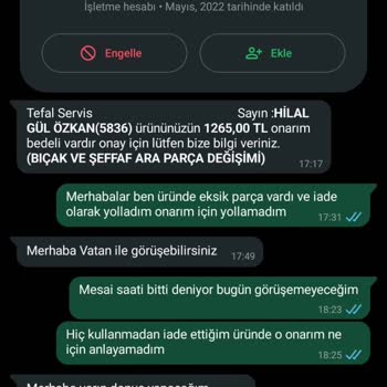 Eksik Parçalı Blender Ve Yanıltıcı Onarım Bedeli