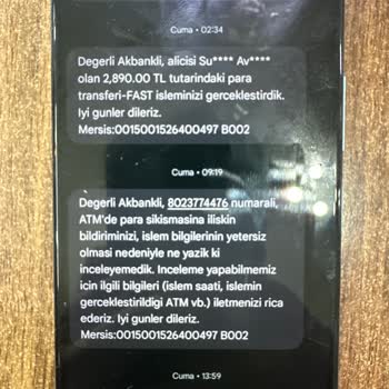 Akbank ATM'sinde Para Kaybı Ve İlgisiz Müşteri Hizmeti