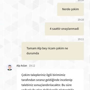 Çekim Talebinde Yaşanan Sorunlar