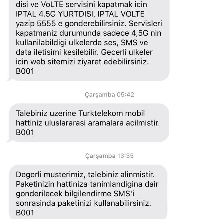 Yurt Dışında Çalışmayan Türk Telekom Hattı