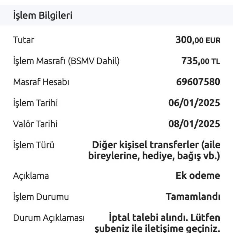 SWIFT İptalinde Yaşanan Sorun Ve Müşteri Hizmetleri Çıkmazı
