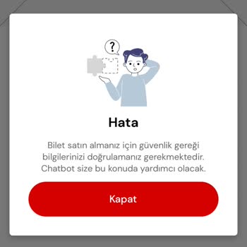 Passo Uygulamasında Bilet Alma Hatası