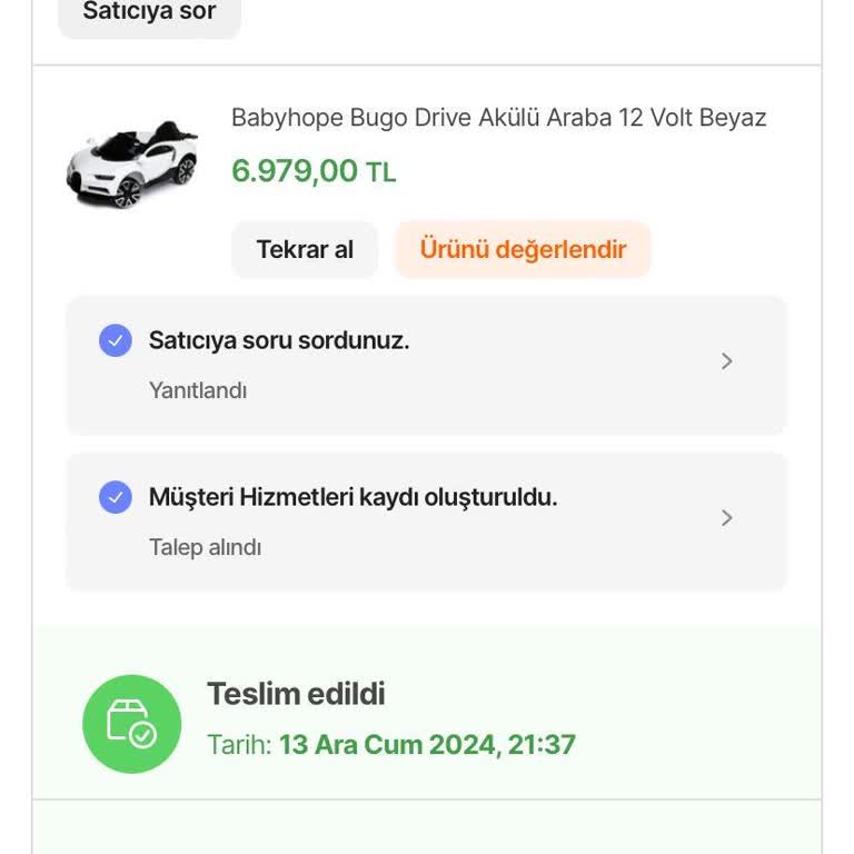 Babyhope Kırık ve Çalışmayan Ürün İçin Çözüm Bekliyorum