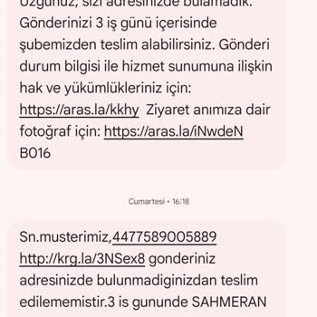 Aras Kargo'nun Teslimat Sorunları Ve Şube İlgisizliği