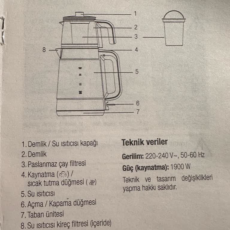 Kireç Filtresi Olmayan Çay Makinesi Hayal Kırıklığı