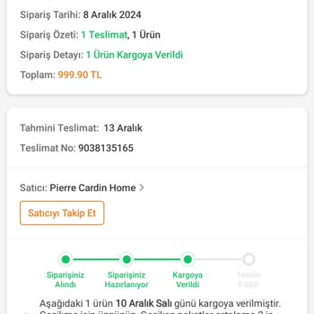 Trendyol'dan Aldığım Yorganlar Teslim Edilmedi