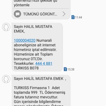 Aktivasyon Ücreti Konusunda Tekrarlanan Haksız Talepler