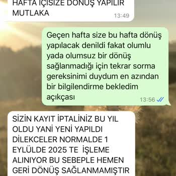 İptal Edilen Kurs Ücreti İçin Sürekli Oyalama Ve İlgisizlik
