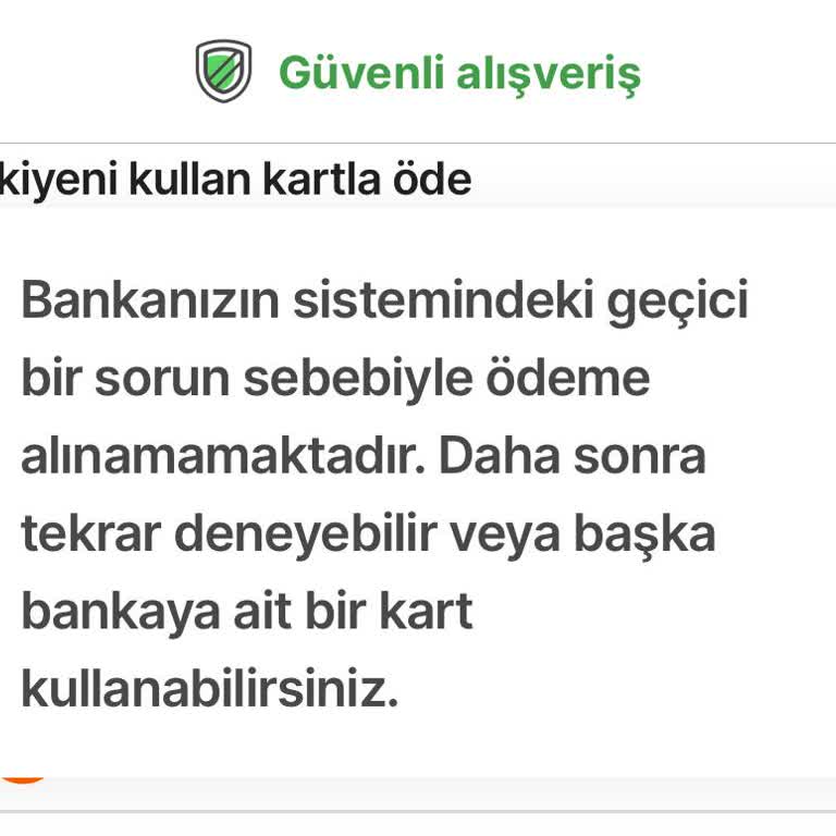Vodafone Pay Kartıyla Alışveriş Sorunu