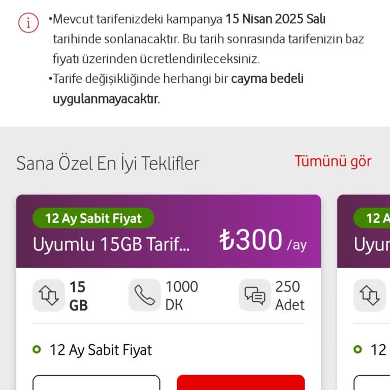 Vodafone İndirim Talebi Ve Yüksek Fatura Şikayeti