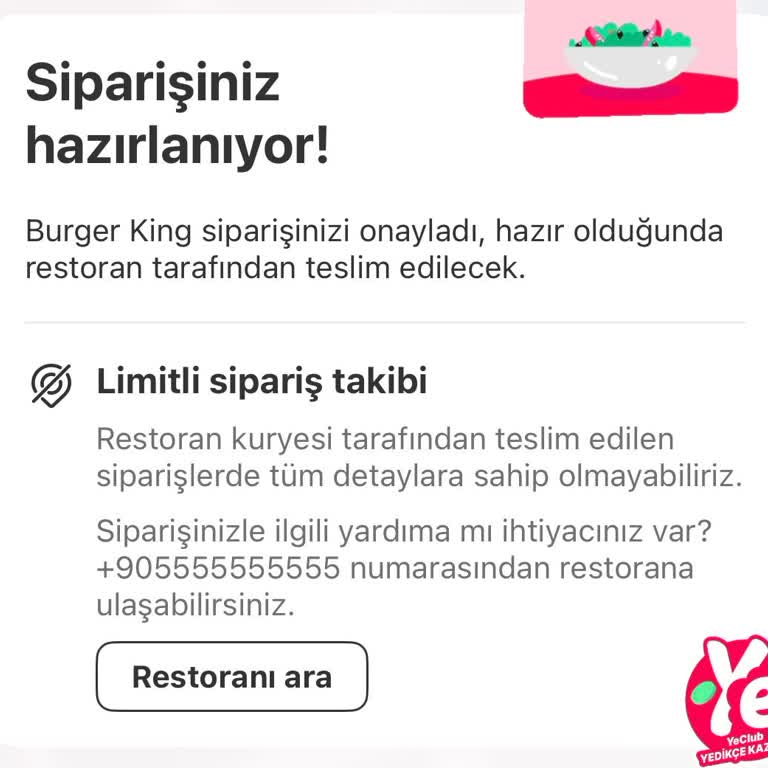 Yemeksepeti'nde Yanlış Numara Ve Canlı Destek Sorunu