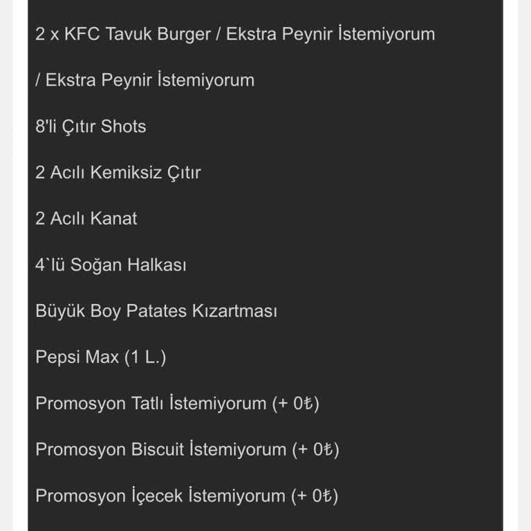 KFC Siparişi Teslim Edilmedi Ve Para İadesi Gecikti