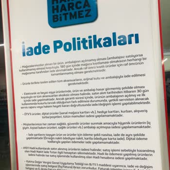 A101 Göktürk Mağazasında Bozuk Ürün Ve İade Sorunu