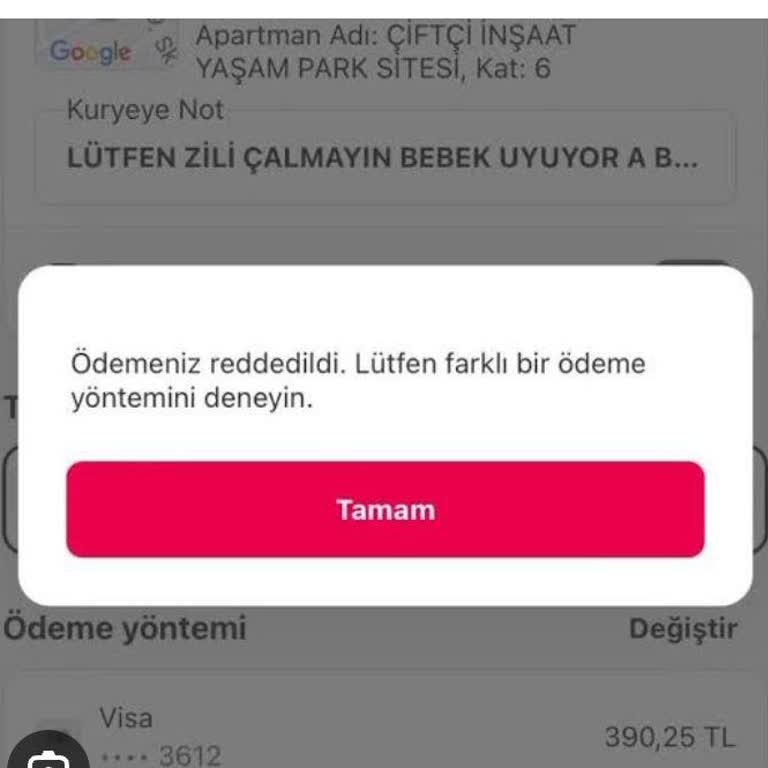 Yemek Sepeti İndirim Kuponu Kullanım Sorunu