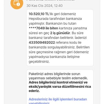 Hepsiburada'da Teslimat Sorunu Ve İptal Şoku
