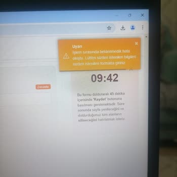 Başvuru Formu Hatası: İşlem Tamamlanamıyor