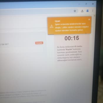 Başvuru Formu Hatası: İşlem Tamamlanamıyor