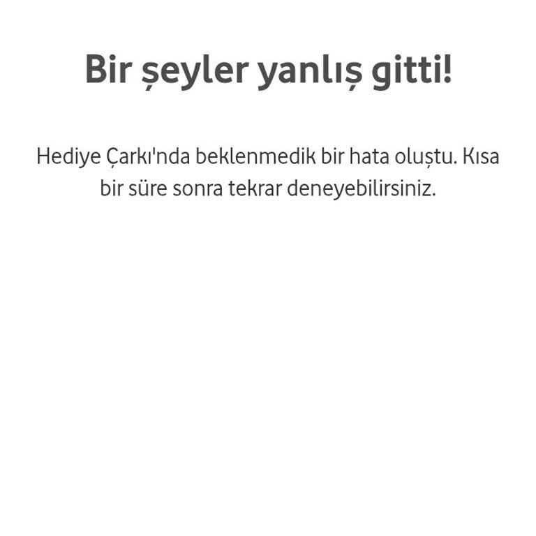 Vodafone'un Hediye Çekleri Ve İnternet Sorunları