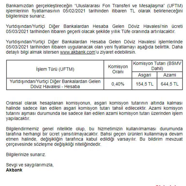 Akbank'ın Haksız Para Kesintisi