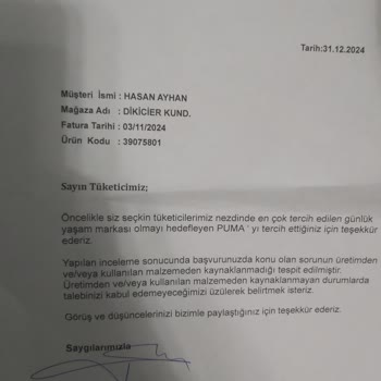 Puma Ayakkabının Kalitesizliği Ve Mağduriyet