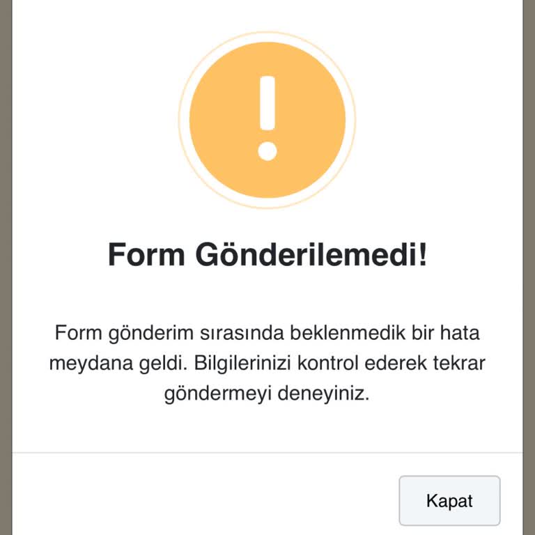 Başvuru Formu Hatası: Süre Doldu Uyarısı