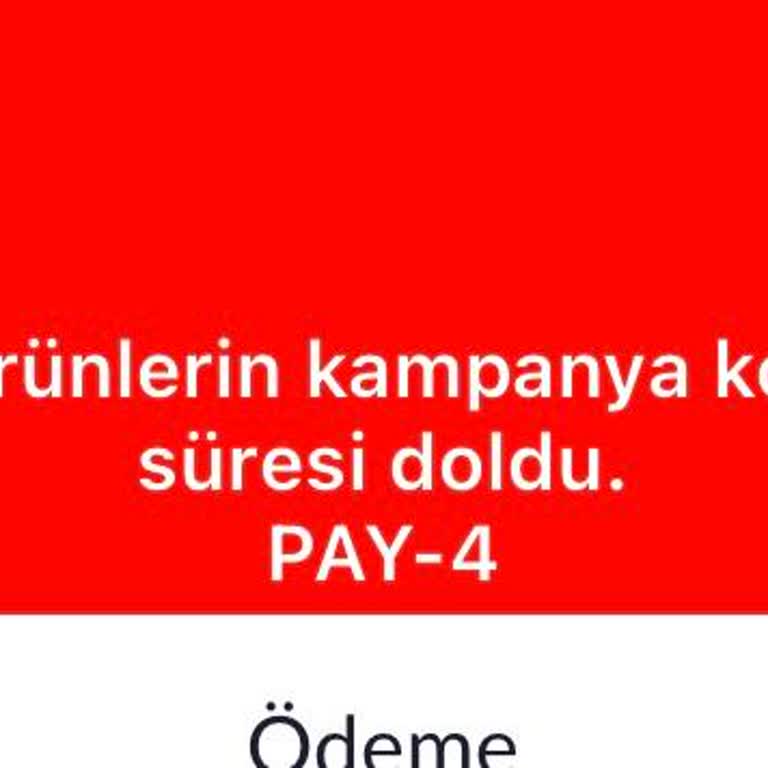Pazarama İwallet Kuponu İle Sipariş Tamamlanamıyor