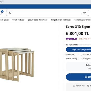 İstikbal'den Sipariş Edilen Sehpa Teslimatında Gecikme