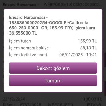 İzinsiz Para Çekimi Şikayeti