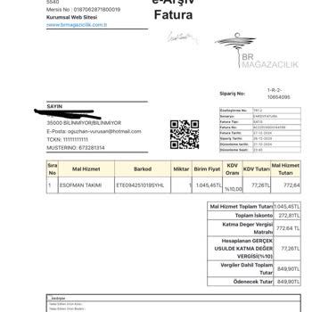 Eksik Gönderilen Hediye Eşofman Takımı