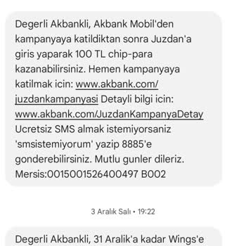 Akbank Juzdan Uygulaması Chip Para Sorunu