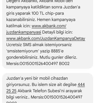Akbank Juzdan Uygulaması Chip Para Sorunu