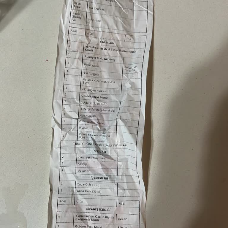 Popeyes Siparişinde Eksik Ürün Ve Yanıltıcı Kurye Sorunu
