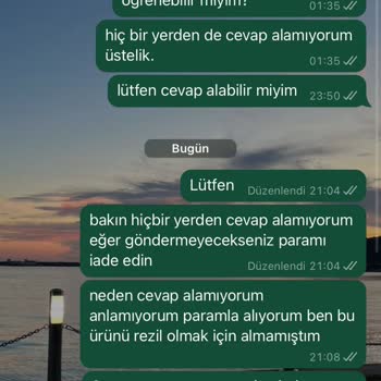 Sipariş Verilen Ürün Teslim Edilmedi