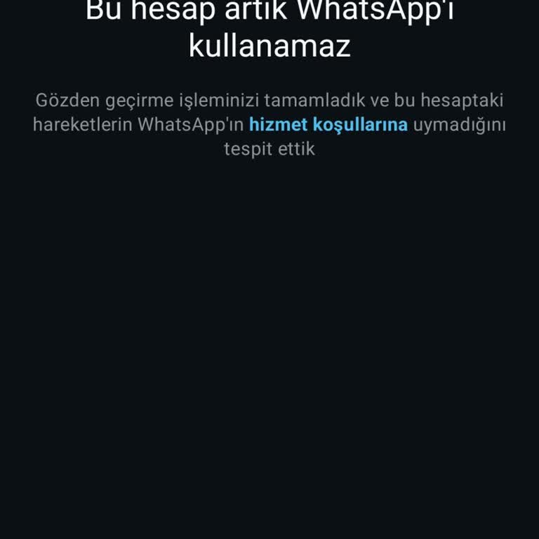 Haksız Yere WhatsApp Banı