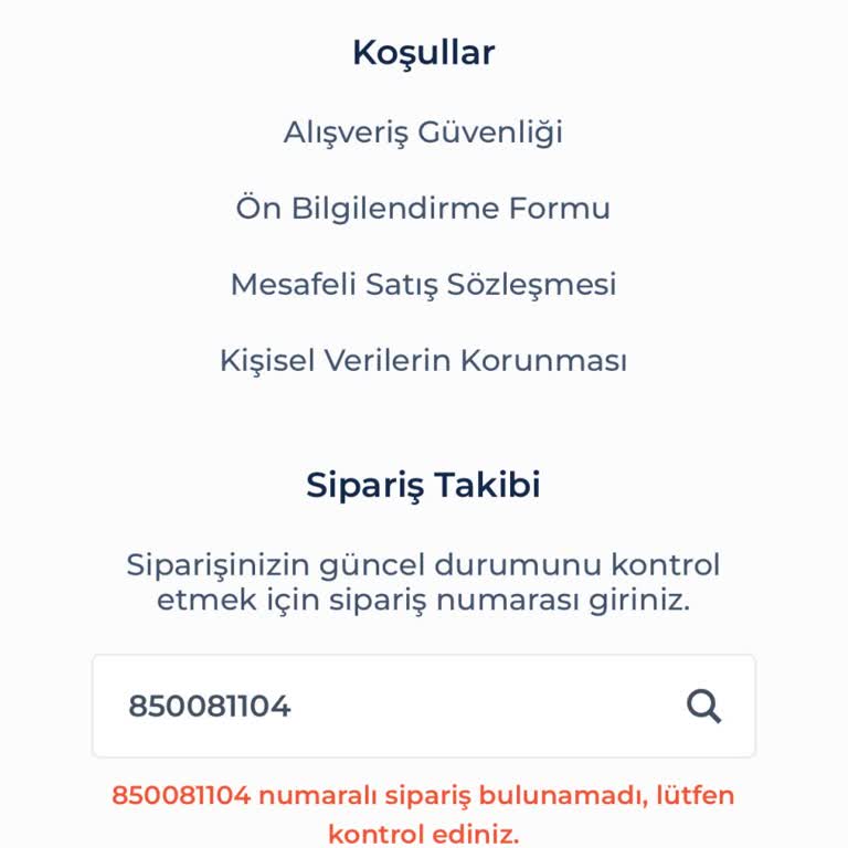 Bc Garaj Sipariş Ettiğim Ürünlerin Kargo Numarasını Giriyorum Gözükmüyor