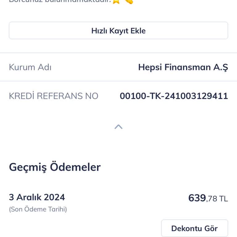 Kredi Skorumu Etkileyen Sistem Hatası