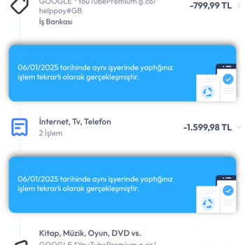 İzinsiz YouTube Premium Üyelikleri Ve Kredi Kartı Çekimi