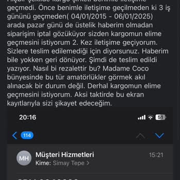 Madame Coco'dan Kayıp Saat Krizi: Ne Ürün Var Ne İade!