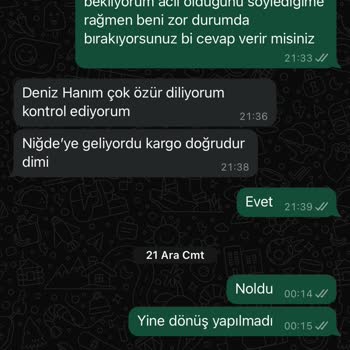 Gecikmeli Ve Sorunlu Ürün Teslimatı