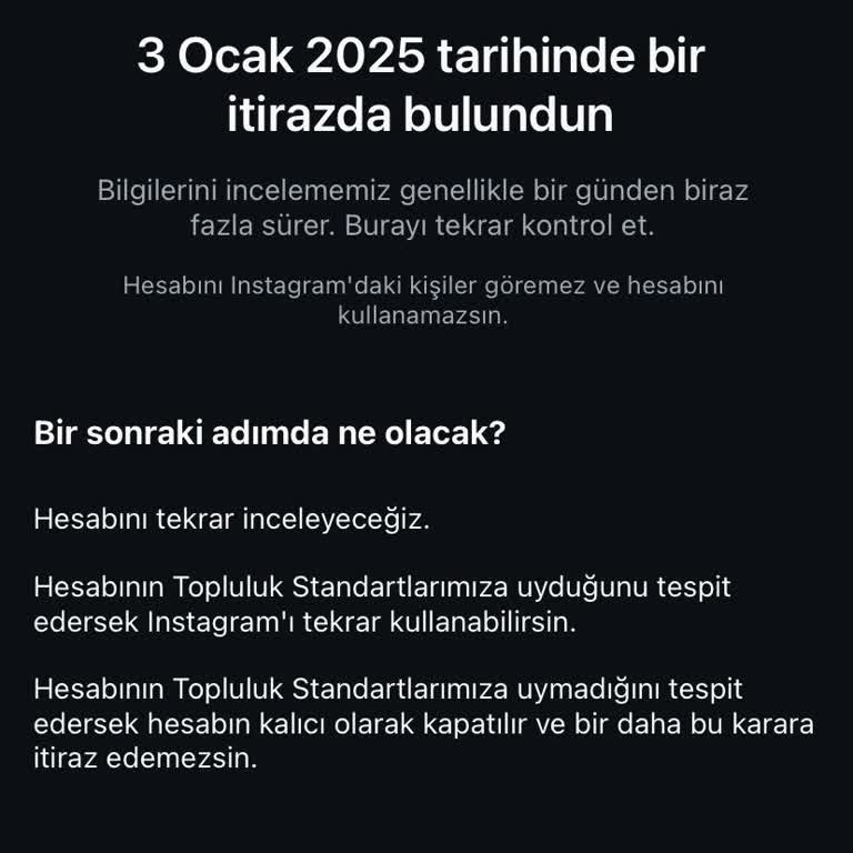 Instagram Kısıtlama Sorunu