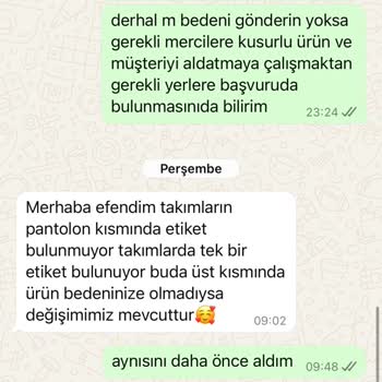 Yanlış Beden Ve Etiketsiz Ürün Sorunu