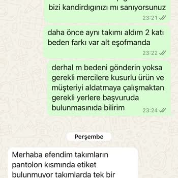 Yanlış Beden Ve Etiketsiz Ürün Sorunu