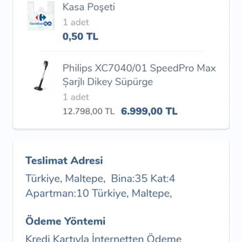 Carrefour Online'dan Sipariş Ettiğim Süpürge Teslim Edilmedi
